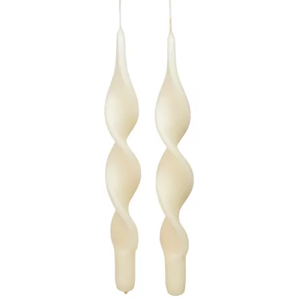 Matt rövid szalag csavart gyertya ecru 270x22mm 4db/csom (db ár)