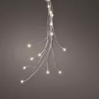 Ezüst drótkábeles korbács 60 LED-es elemes (elem nélkül) meleg