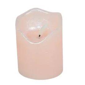 LED-es gyertya rózsaszín 7cm x 13cm