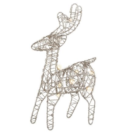 Szarvas 10 LED-es ezüst M21cm