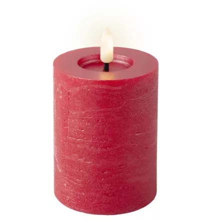 Gyertya LED-es piros D7cm M11cm