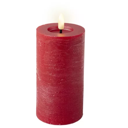 Gyertya LED-es piros D7cm M15cm