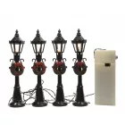 Kandelláber LED-es elemes M12cm 4db-os
