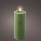 Gyertya LED-es zöld  D7cm M19cm