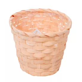 Bambusz kosár kerek barack D15cm M13cm