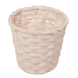 Bambusz kosár kerek fehér D16,5cm M14cm Bambusz kosár kerek fehér D16,5cm M14cm