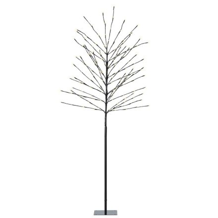 Fa stilizált 160 LED fekete időzítős adapteres meleg M180cm