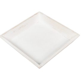 Fa tálca fehér 20x20x3cm Fa tálca fehér 20x20x3cm