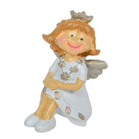 Angyalka koronával ülő fehér poly M6cm Angyalka koronával ülő fehér poly M6cm
