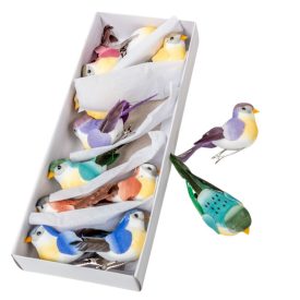 Madárka csipesszel 9cm 12db-os csomag