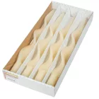 Lakkozott hosszú szalag csavart gyertya ekrü  310x22mm