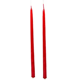 Lakkozott ceruza gyertya bordó 230x10mm 8db/csom (db ár)