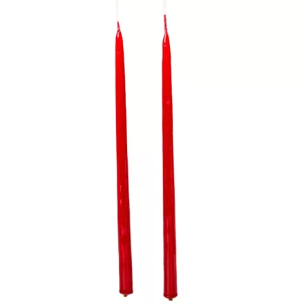 Lakkozott ceruza gyertya bordó 230x10mm 8db/csom (db ár)