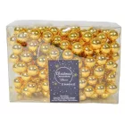 Üveggömb pick világos arany fényes 2cm 12db-os