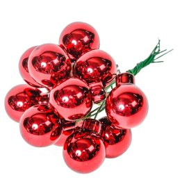 Üveggömb pick bordó fényes 2cm 12db-os Üveggömb pick bordó fényes 2cm 12db-os
