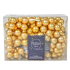 Üveggömb pick világos arany matt 2cm 12db-os