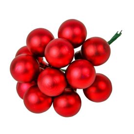 Üveggömb pick bordó matt 2cm 12db-os Üveggömb pick bordó matt 2cm 12db-os