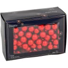 Üveggömb pick piros matt 2cm 12db-os