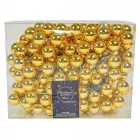 Üveggömb pick világos arany fényes 2,5cm 12db-os