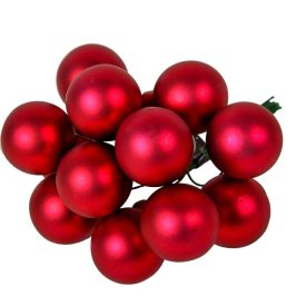 Üveggömb pick bordó matt 2,5cm 12db-os Üveggömb pick bordó matt 2,5cm 12db-os