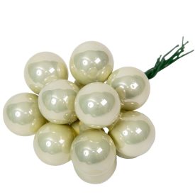 Üveggömb pick fehér menta fényes 2cm 12db-os Üveggömb pick fehér menta fényes 2cm 12db-os