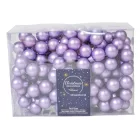 Üveggömb pick világos lila matt 2cm 12db-os