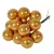 Üveggömb pick világos barna 2,5cm 12db-os