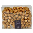 Üveggömb pick világos barna 2,5cm 12db-os