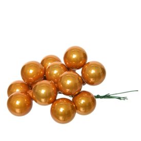 Üveggömb pick borostyán fényes 2,5cm 12db-os Üveggömb pick borostyán fényes 2,5cm 12db-os