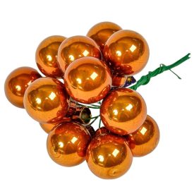 Üveggömb pick fahéj fényes 2,5cm 12db-os Üveggömb pick fahéj fényes 2,5cm 12db-os