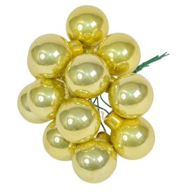 Üveggömb pick pisztácia fényes 2,5cm 12db-os Üveggömb pick pisztácia fényes 2,5cm 12db-os