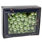 Üveggömb pick zöld tea fényes 2,5cm 12db-os