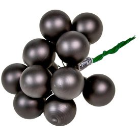 Üveggömb pick fekete matt 2,5cm 12db-os Üveggömb pick fekete matt 2,5cm 12db-os