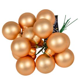 Üveggömb pick tejkaramell matt 2,5cm 12db-os Üveggömb pick tejkaramell matt 2,5cm 12db-os