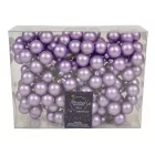 Üveggömb pick világos lila matt 2,5cm 12db-os