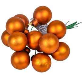 Üveggömb pick fahéj matt 2,5cm 12db-os Üveggömb pick fahéj matt 2,5cm 12db-os