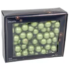 Üveggömb pick zöld tea matt 2,5cm 12db-os