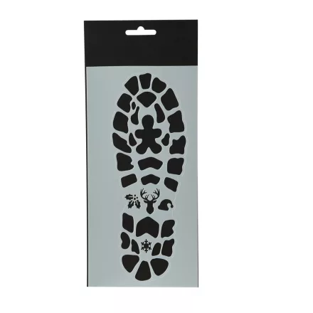 Stencil minta mikulás csizma 25x12,5cm 2db-os