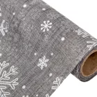 Hópihe mintás dekor anyag ezüst 28x150cm