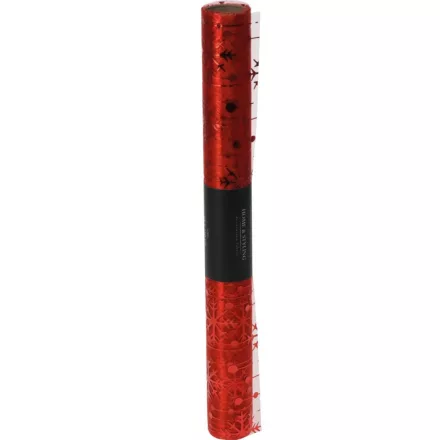 Mintás organza piros 28x150cm