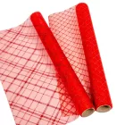 Glitteres organza dekor anyag piros 36,5x200cm 