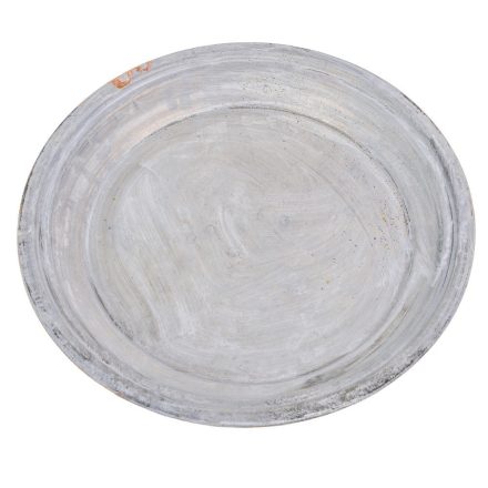 Fém tálca keres szürke mosott D30cm