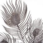 Páva toll ág fekete 84cm