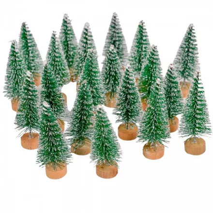 Mini fenyőfa zöld fa talpon M6cm 20db-os