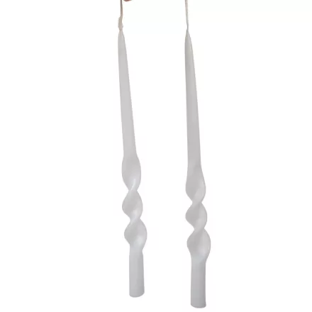 Matt rövid alfa csavart gyertya fehér 235x12mm 8db/csom (db ár)