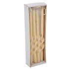 Lakkozott rövid alfa csavart gyertya ecru 235x12mm 8db/csom (db ár)