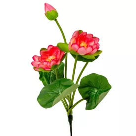 Tavirózsa csokor rózsaszín 3 virágos 37cm