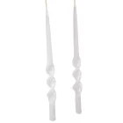 Lakkozott rövid alfa csavart gyertya fehér 235x12mm 8db/csom (db ár)