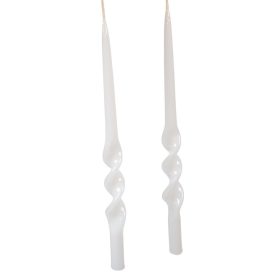   Lakkozott rövid alfa csavart gyertya fehér 235x12mm 8db/csom (db ár)