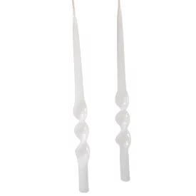   Lakkozott rövid alfa csavart gyertya fehér 235x12mm 8db/csom (db ár)